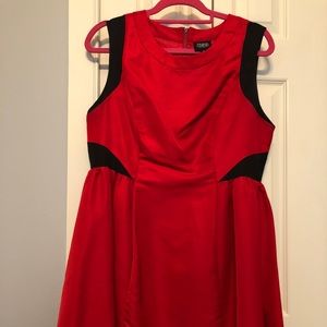 Prabal Gurung Red and Black Dress with pockets